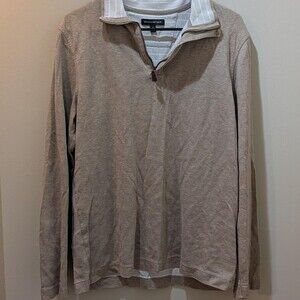 Banana Republic Women's Tan and Cream Shirt